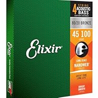 Acoustic bass guitar strings constructed with 80/20 (80% copper, 20% zinc) bronze wrap wire Played for a bright, vibrant tone with plenty of mid-range presence and punch Ultra-thin NANOWEB Coating, redesigned specifically for bass guitars, provides a...