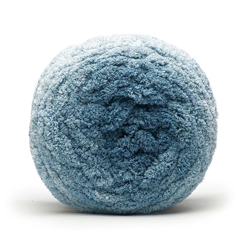Image of Bernat Blanket Extra Thick Perfect Phasing Ocean Teal Yarn - 1 Pack of 21.12oz /598.74g - 100% Polyester - #7 Jumbo - 72 Yards - Chunky Yarn for Hand Knitting, Crocheting, Crafts & Amigurumi