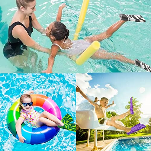 Image of Kids Swim Fins,Comfortable Silicone Flippers for Swimming and Diving,Size Suitable Beginners Kids Girls Boys Adults (Large, DreamForest)