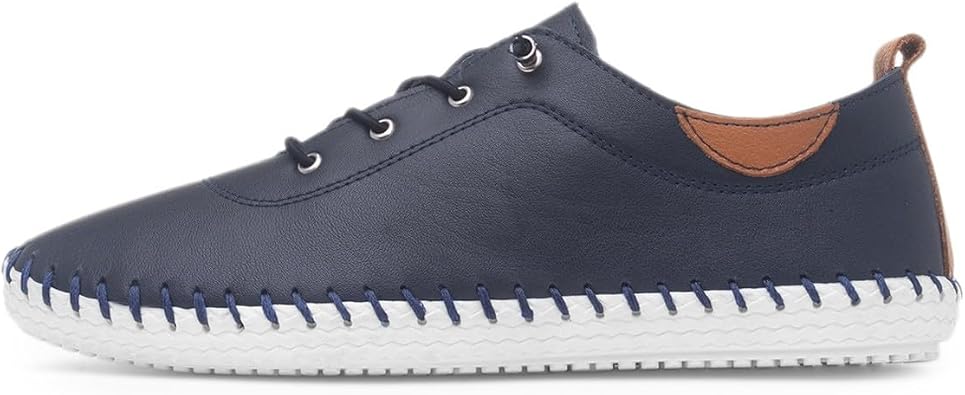 Lunar St Ives Leather Plimsoll