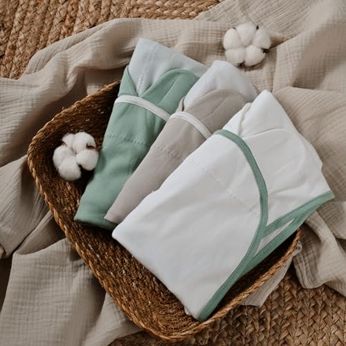 GLLQUEN 3er Pack Pucksack Baby 0-3 Monate aus 100% Bio Baumwolle Öko-Tex – Ansicht 5