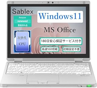 【整備済み品】超軽量2in1モデルPanasonic ノートpc Let`s note CF-RZ6 ■10.1型WUXGA(1920x1200) タッチパネル対応 / Win11 / 第7世代 Core i5-7Y57@1.2GHz / メモリ8GB / M.2SSD 256GB/ Webカメラ/WiFi&Bluetooth/Office 2021