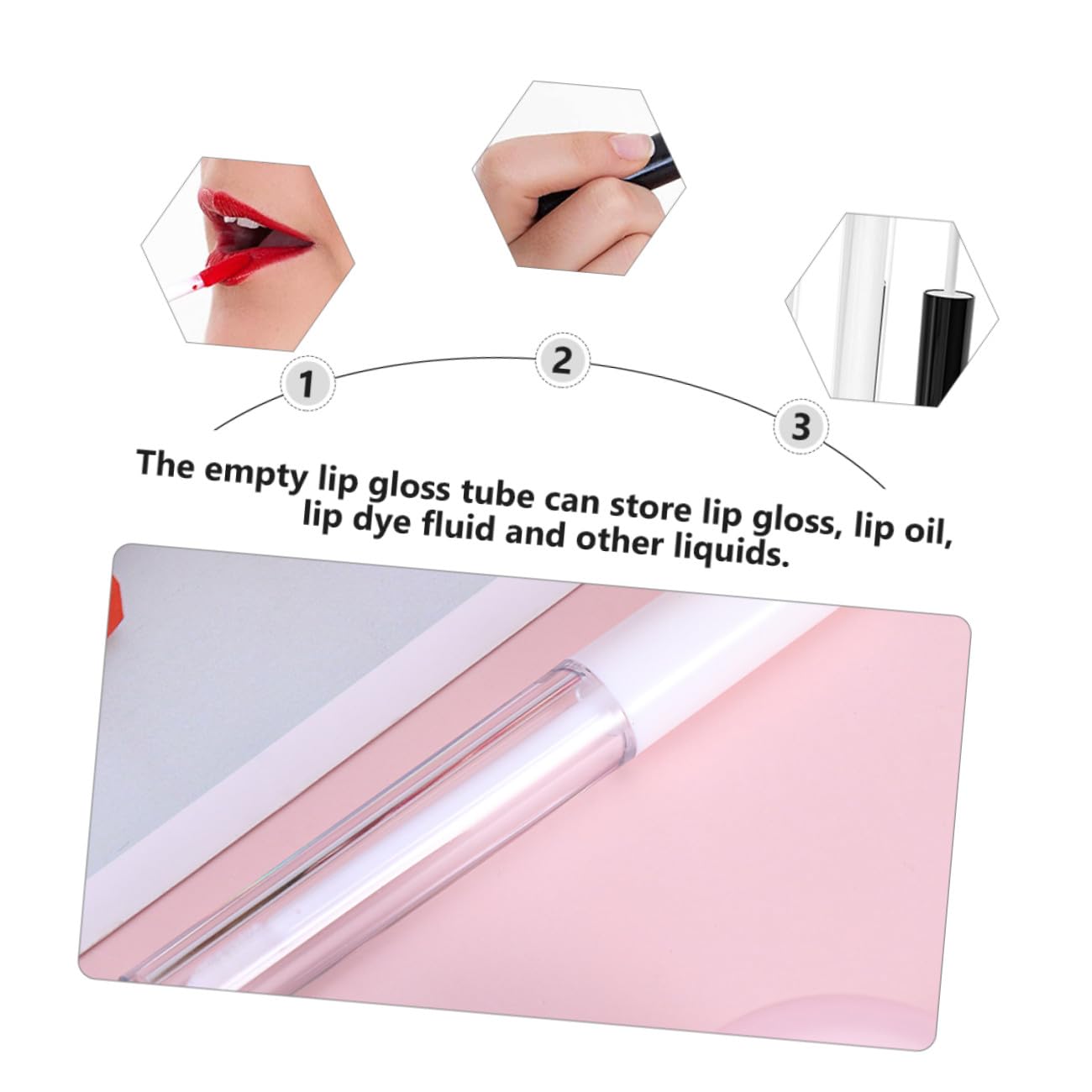 Bottiglia per Lucidalabbra Rotonda 2, 5ml in Abs, 30 Pezzi | Design Mini Compatto, per Fluido Colorante Labbra e Olio, Formato da Viaggio, Facile Travaso