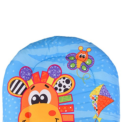 COSTWAY Wipstoeltje voor baby Ligstoel Rustgevende muziektrillingsspeeltjes, ontwerp: Giraffe - Afbeelding 8