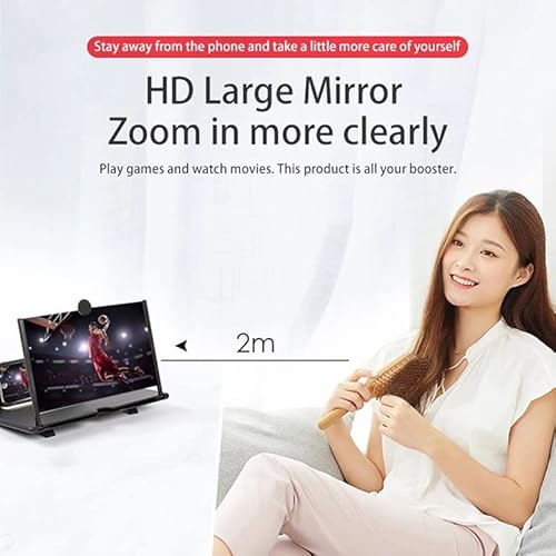 16" Golondy Screen Magnifier For Cell Phone-Phone Screen Magnifier, Durable 3D Magnifier With Foldable Stand, Projector Screen For Videos And Games, Screen Amplifier, Magnifying Glass For Smartphones #TOP7