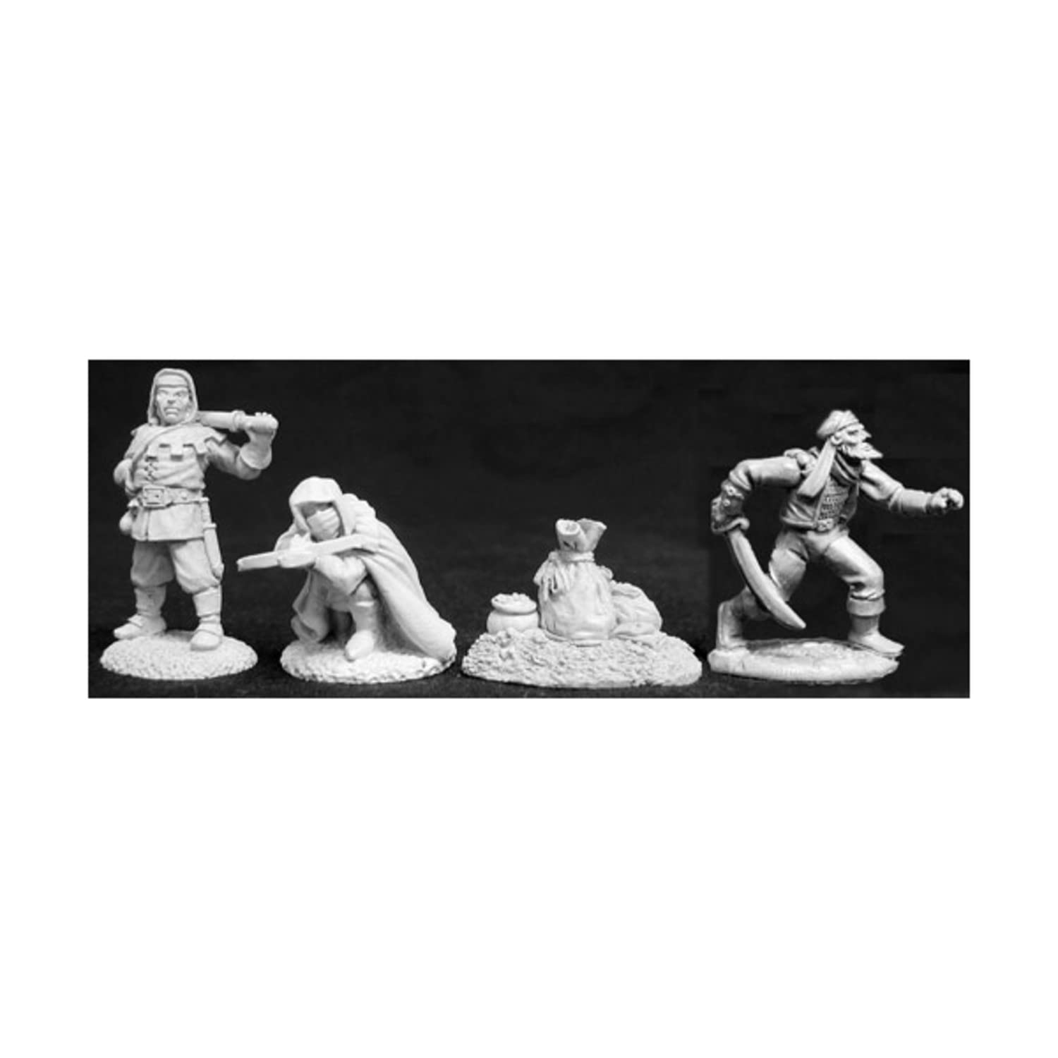 Reaper Miniatures Townsfolk IV (4 Pieces) #02677 Dark Heaven Unpainted Metal