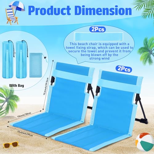 Novabright Set de 2 Butacos Plegables para Borde de Piscina Color Azul Claro miniatura 2
