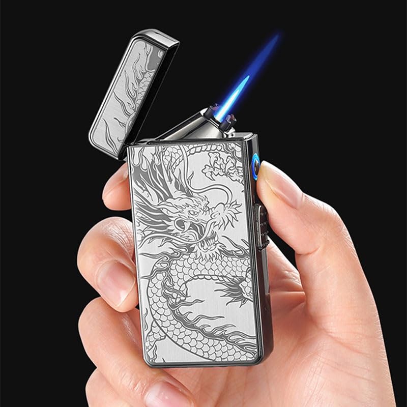 Encendedor Gas-Eléctrico 2 en 1 Recargable USB Negro miniatura 2