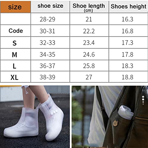 Cubrecalzado impermeable reutilizable de silicona para lluvia, apto para niños y adultos, apertura grande, fácil de poner y antideslizante (Color: Azul, Talla: XXL) miniatura 6