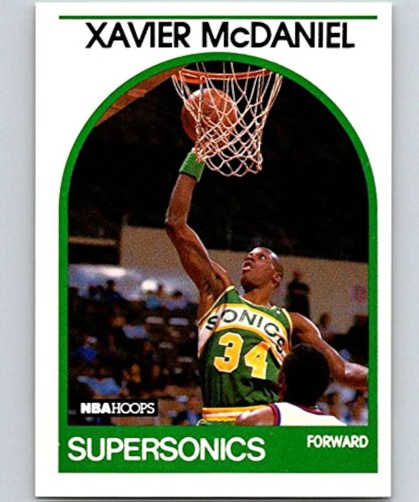 Nbaカード Amazon.com: 1989-90 Hoops Basketball #70 Xavier McDaniel Seattle