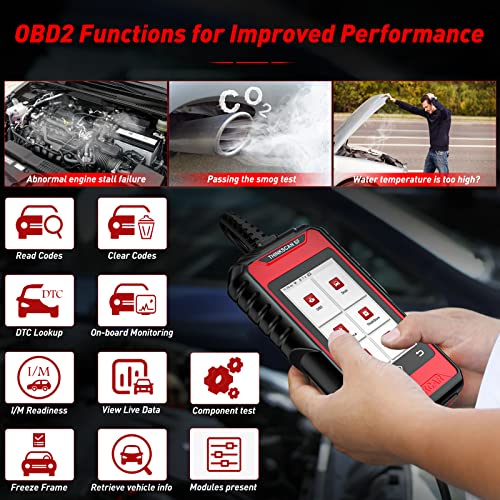 Image of THINKCAR Car Scanner ThinkScan SF100 OBD2 Scanner ABS SRS Check Engine Light with 28 Reset (2 Free Optional) Car Diagnostic Tools with Oil EPB Reset AutoVIN Code Reader with Battery Test & WiFi Update