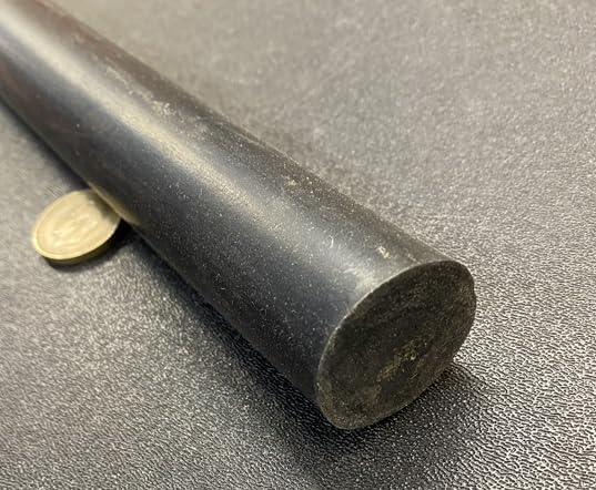 Black Neoprene Rubber Round Rod 75A 1.25" (1-1/4") Diameter x 36" Length 1 pc