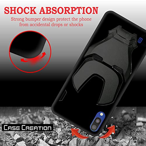 Image of COVERLY Official 3D Touch Feel Trending Real Hero Avenger Logo Mask Soft Rugged Grip Iron Man Super Power Cartoon Movie Silicone Matte Strong Back Cover for Samsung Galaxy A10 (2019) - Black