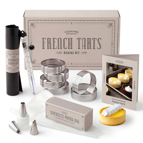 French Tart Baking Set | Mothers Day Unique Baking Gifts Kitchen Baking Supplies Present Food Making Kit For Adults & Parisian Cooking Tools For Pastry Dessert