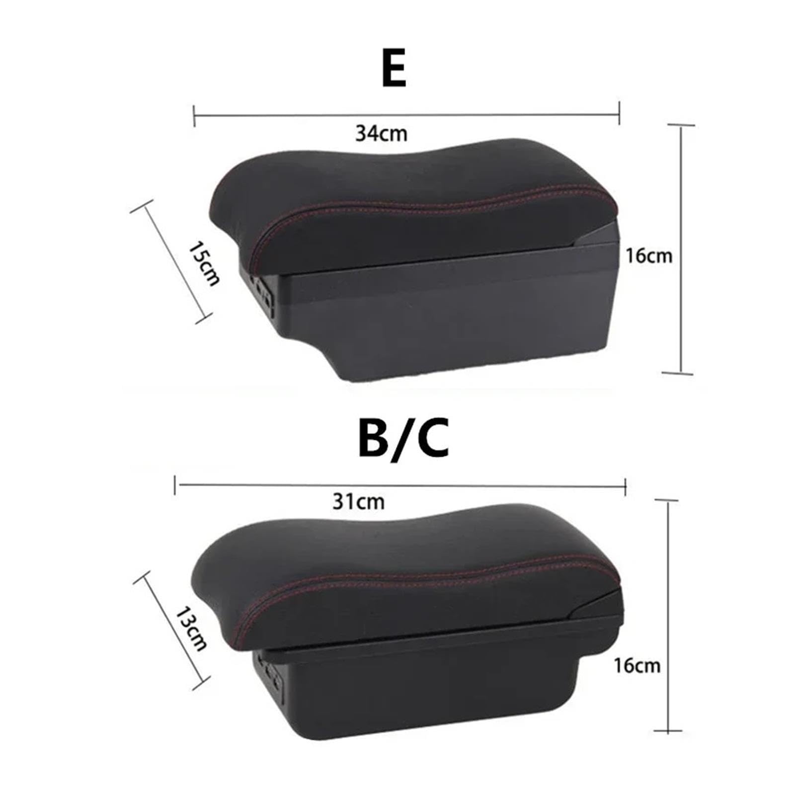 Para Peugeot 2008 208 2019-2024 Caja Reposabrazos Almacenamiento Coche