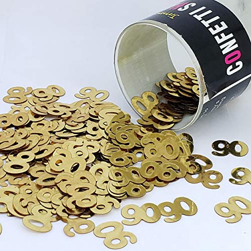 Confetti Number 90 Gold - Half Pound (8 oz) #7707 Q08