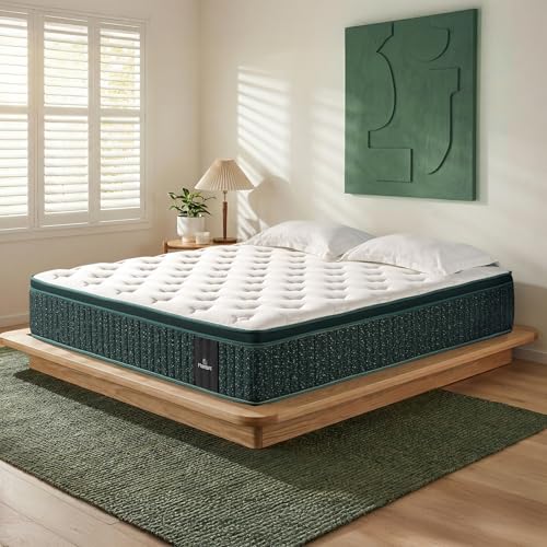 Mambrc 12 Inch Queen Hybrid Mattress, Plush Firm Feel with Cooling Gel Memory Foam & Pocket Coils...