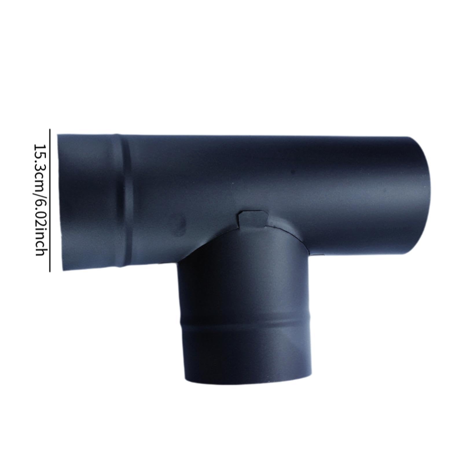 Tubo de Chimenea para Estufa de Tienda de Campaña, Tubo de en T de Acero Inoxidable para Estufa de Leña de Camping, 15,3 cm