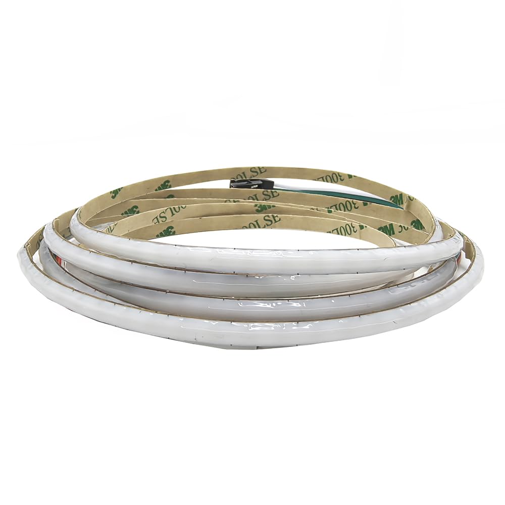 Striscia LED COB da 5 m, 12 V, autoadesiva, bianca, 6000 K, 400 LED/M, flessibile, larghezza 5 mm, per TV, retroilluminazione, camera da letto, illuminazione domestica (WS2812B, larghezza 12