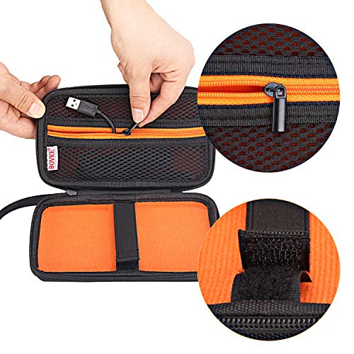 BOVKE Hartschalen-Taschenrechner-Tasche für Texas Instruments TI-84 Plus CE/TI-83 Plus CE/Casio fx-9750GII, mit zusätzlicher Reißverschlusstasche für Kabel, Handbuch, und andere Utensilien, Schwarz