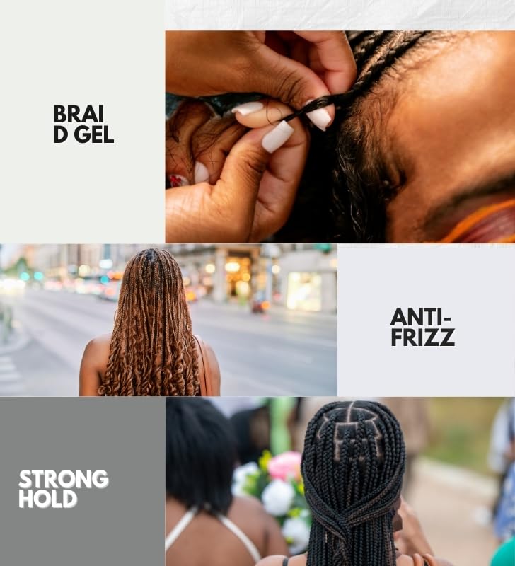 EBIN NEW YORK Loc And Twist Gel - 2x BRAID FORMULA LOCK’N SHINE Bundle - Extreme Hold Gel for Braids, Locs, and Twists with Moisture Retention and High Shine, Alcohol - Gift Set (2 Items)