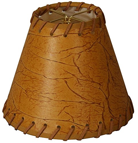 Royal Designs, Inc. CS-970-6 Round Faux 2 Tone Leather Chandelier Basic Shade Cs-970-6 cover