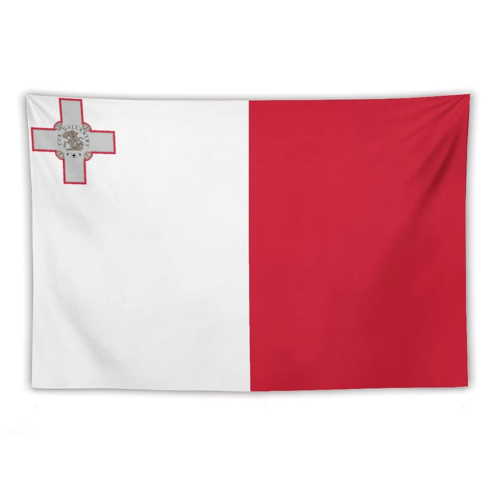 XingFox Malta Flag Tapestry Wall Hanging National Flag Tapestry for Room Bedroom Dorm Aesthetic Decorations, 40"x60"