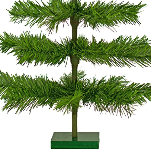 24" Alpine Green Christmas Tree Tinsel Tabletop Artificial Brush Indoor Outdoor Base Stand Included 2Ft Tall (Alpine Green) #TOP2