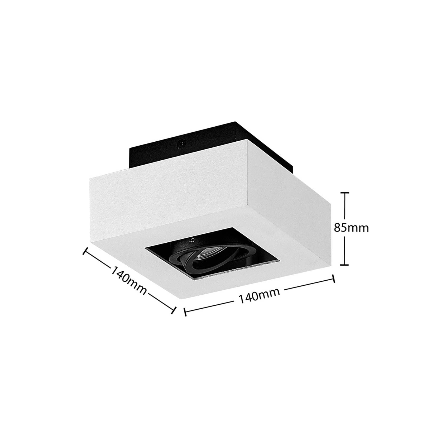 Arcchio Vince Strahler GU10 Deckenlampe Aluminium Weiß 1 flammig