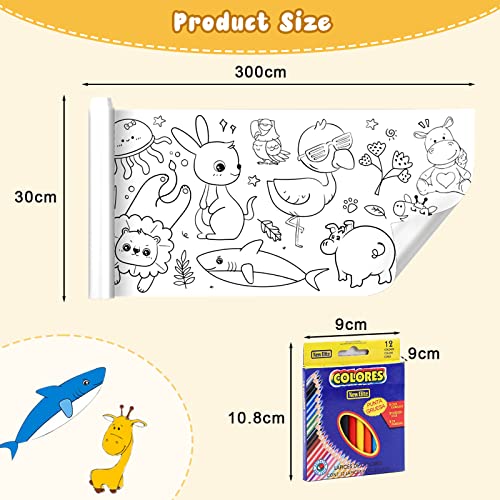 Rotolo di Carta da Colorare per Bambini Rullo da