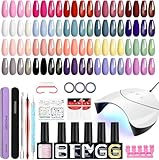 Phoenixy Kit Vernis Semi Permanent 20 Couleurs Vernis Semi Permanent avec Lampe UV Base et Top Coat Kit Semi Permanent Complet Outils de Manucure Cadeaux pour Femmes