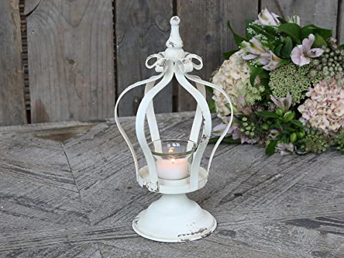 Chic Antique Krone auf Fuß Teelichthalter Laterne Windlicht Antique...