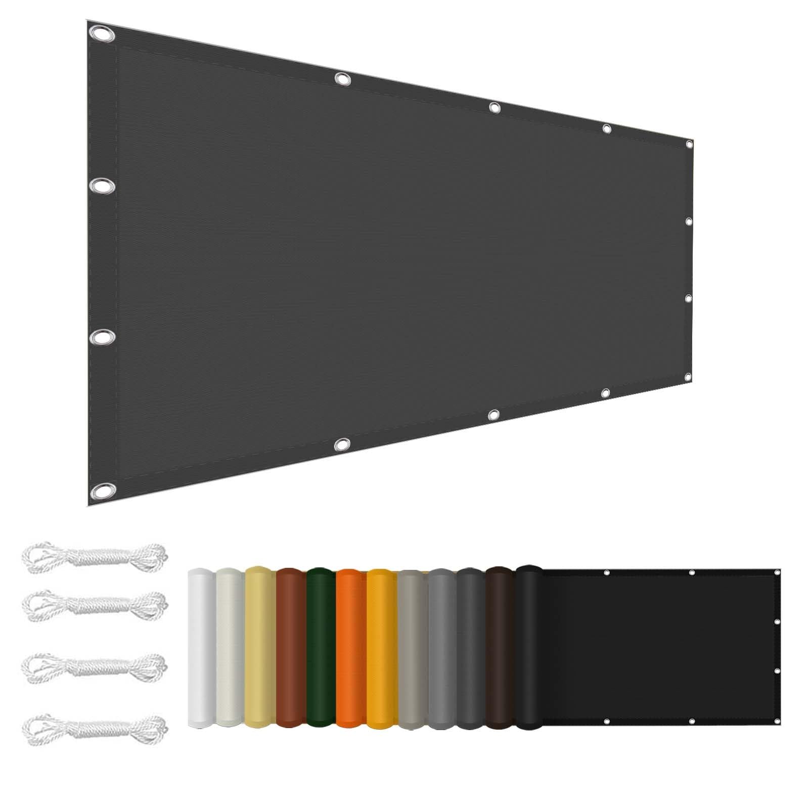 Toile Ombrage 310x360cm Ombrage, UV Protection 98%, Résistant, Ventpour Voiles Rectangulaire Bâche Plusieurs Tailles et Coloris pour Jardin, Terrasse, Balcon, Extérieur, Gris Foncé