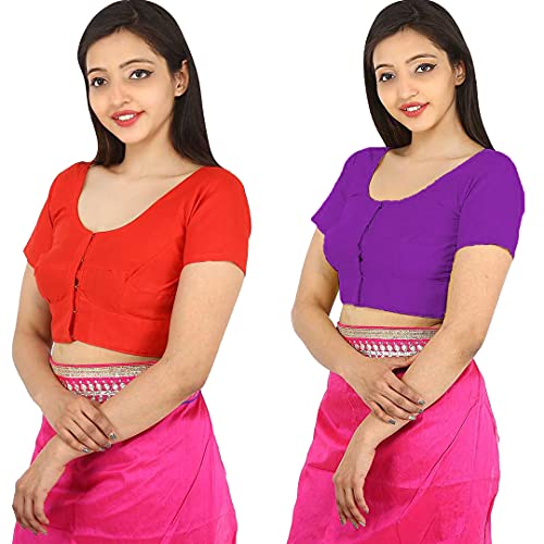 Image of Namita Women's Rubia Cotton Solid Half Sleeve Blouse