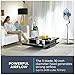 Rowenta Pedestal Fan, 53 Inches, Ultra Quiet Oscillating Fan for Bedroom, Portable, 5 Speeds, Refresh Up to 23-Feet, Silver, Indoor, VU5670