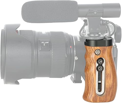 Miniatura 3 de NICEYRIG Mango lateral de madera para pasador de localización ARRI ajustable universal izquierda y derecha agarre para cámara DSLR Cage Rig - 462