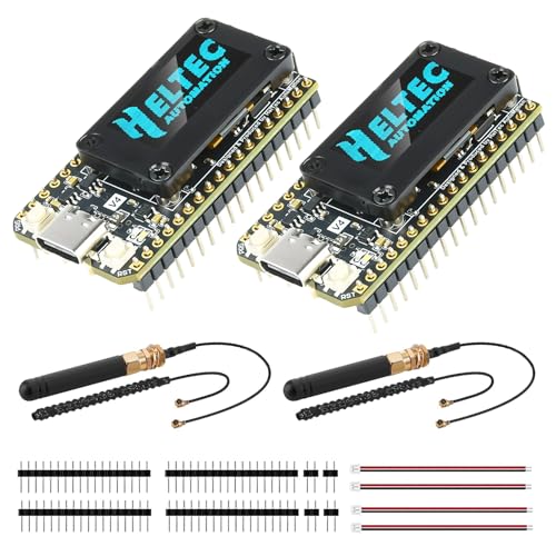 ESP32 LoRa V4 Development Board Upgraded 863-928 MHz 16MB Flash ESP32-S3 SX1262 LoRa Module WiFi Bluetooth Supports GPS Solar for IOT Meshtastic Arduin0 2-Pack