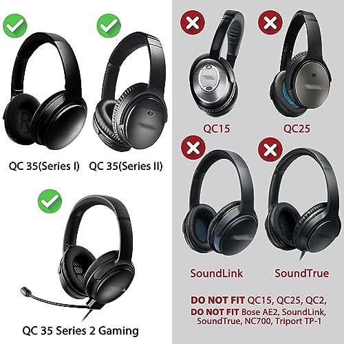 SOULWIT Replacement Headband Pad Kit for Bose QC35 & QuietComfort 35 II (QC35 ii) Headphones, Easy DIY Installation (Red Storm) - Image 3