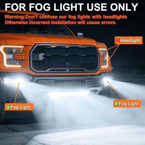 Image of SEALIGHT H4 Fog Bulbs, 96000LM 10X Brighter S6 Pro HB2 Fog Bulb with 32 Lighting Chips, 80,000hrs+ Lifespan 9003 Drving Light, 6500K White, Plug n Play, for Powersports ATV, Vehicle, Pack of 2