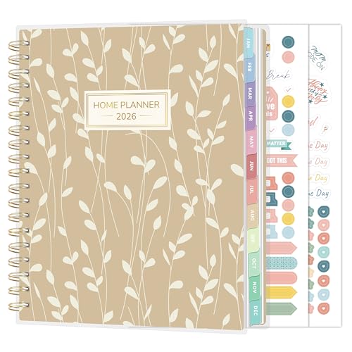 SUNEE Home Planner 2026, Work from Home Planner w/Stickers, JAN