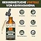 Liposomale Ashwagandha-Tropfen 2000mg, Natürlicher Ashwagandha-Wurzelextrakt, mit Schwarzem Pfeffer und Probiotika, Vegan (60 ml (1er Pack))