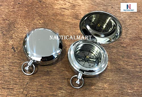 Brújula náutica de latón portátil para camping y senderismo miniatura 4