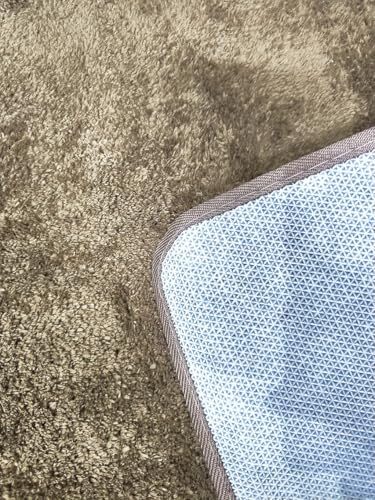 Image of Ultra Soft Bedside Runner Rug 22x55 Inch, Anti-Slip Floor Mat for Bedroom, Long Plush Carpet Runner for Bedside, Living Room, Hallway & Home Decor, Washable Comfortable Area Rug (Brown)
