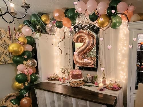 Image of Number Balloons 22 Balloon Rose Gold for 22 Birthday Decorations, 40 inch | Saturated Color, Large 40 in, With Straw & Hanging Hole, For Back-to-School Season, Wedding, Christmas, New Year, Anniversary