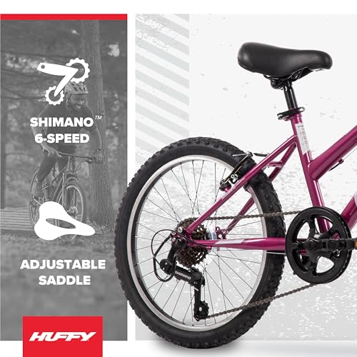 Image of Huffy Stone Mountain Bike for Men and Women, 20 inch /24 inch /26 inch, 6-Speed (20 inch) or 21-Speed, Front or Dual Suspension (Varies), Multiple Colors, Adjustable Saddle, Shimano Equipped, All-Terrain Tires