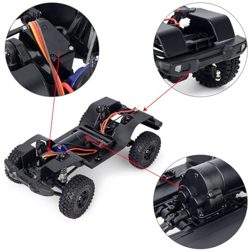 Châssis en nylon 155mm pour rock crawler 1/18, base d'essieu améliorée et résistante