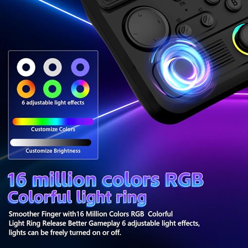 Image of R36TMAX Retro Handheld Game Console, 4.0 Inch IPS HD Screen Retro Gaming Console, Handheld Game Console with 18000+ Classic Games, Supports WiFi Networked Fighting and OTG, with 64G-Graphite Black