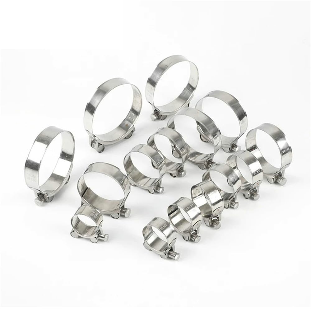 Colliers de serrage en acier inoxydable 304, 17-252 mm, fixations pour tuyaux de carburant/eau pour usage automobile, diamètres 20 mm et 22 mm.