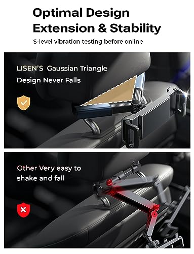 Lisen H715-BLACK Tablet Ipad Holder For Car Mount Headrest Must Have thumb #7