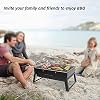 SunJas Barbecue Portable Mini à Charbon Pliable - Grill Démontable Inox Pour Jardin, Camping & Voyage